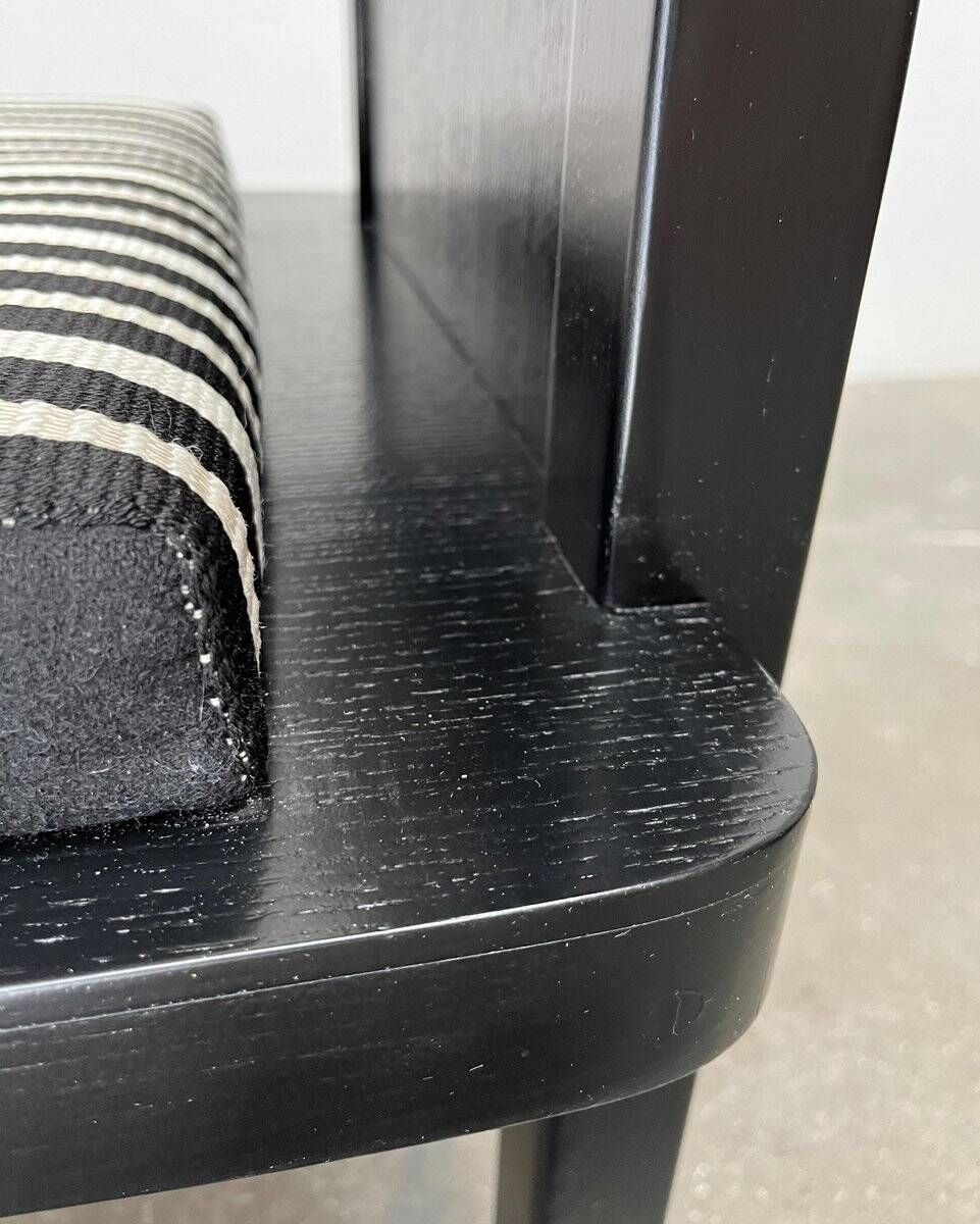 Set of German armchairs model D51 Fagus with Bauhaus patterned cushion by Walter Gropius for Tecta.