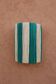 Applique murale rayé vert sapin et beige en raphia naturel