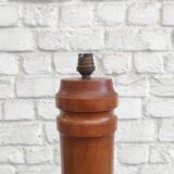 Vintage turned wooden floor lamp - 60s side table