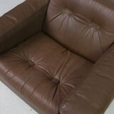 Vintage armchair Søren Nissen and Ebbe Gehl in brown leather