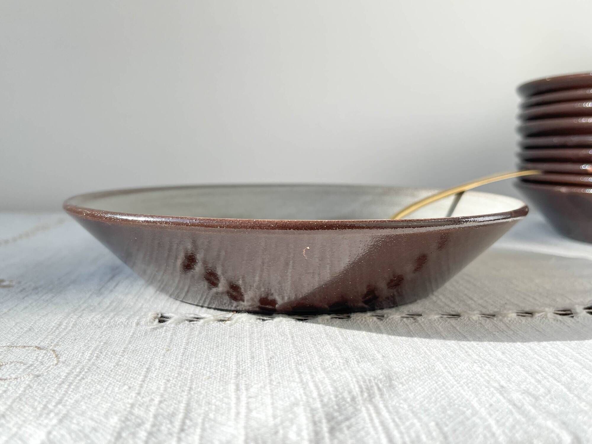 Vintage ceramic soup plates and tureen