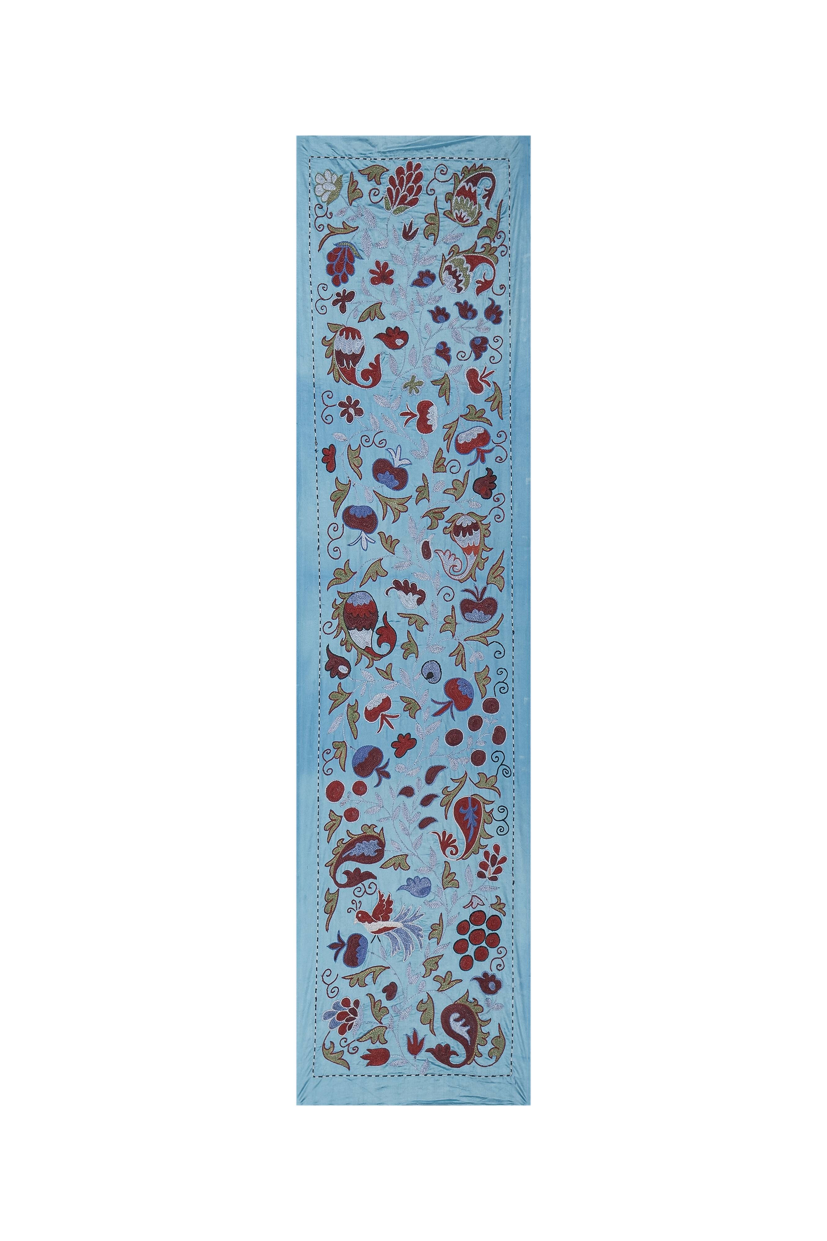 Hand knotted rug, vintage Turkish rug 53x190 cm