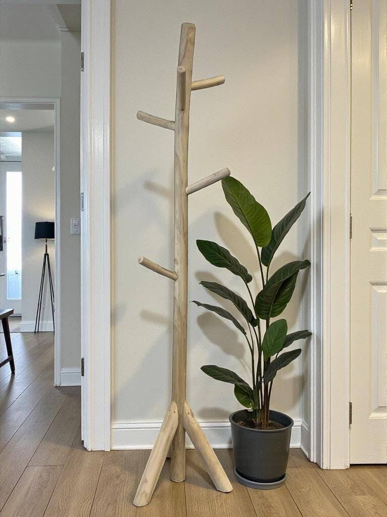 Bohemian coat rack / wooden coat rack