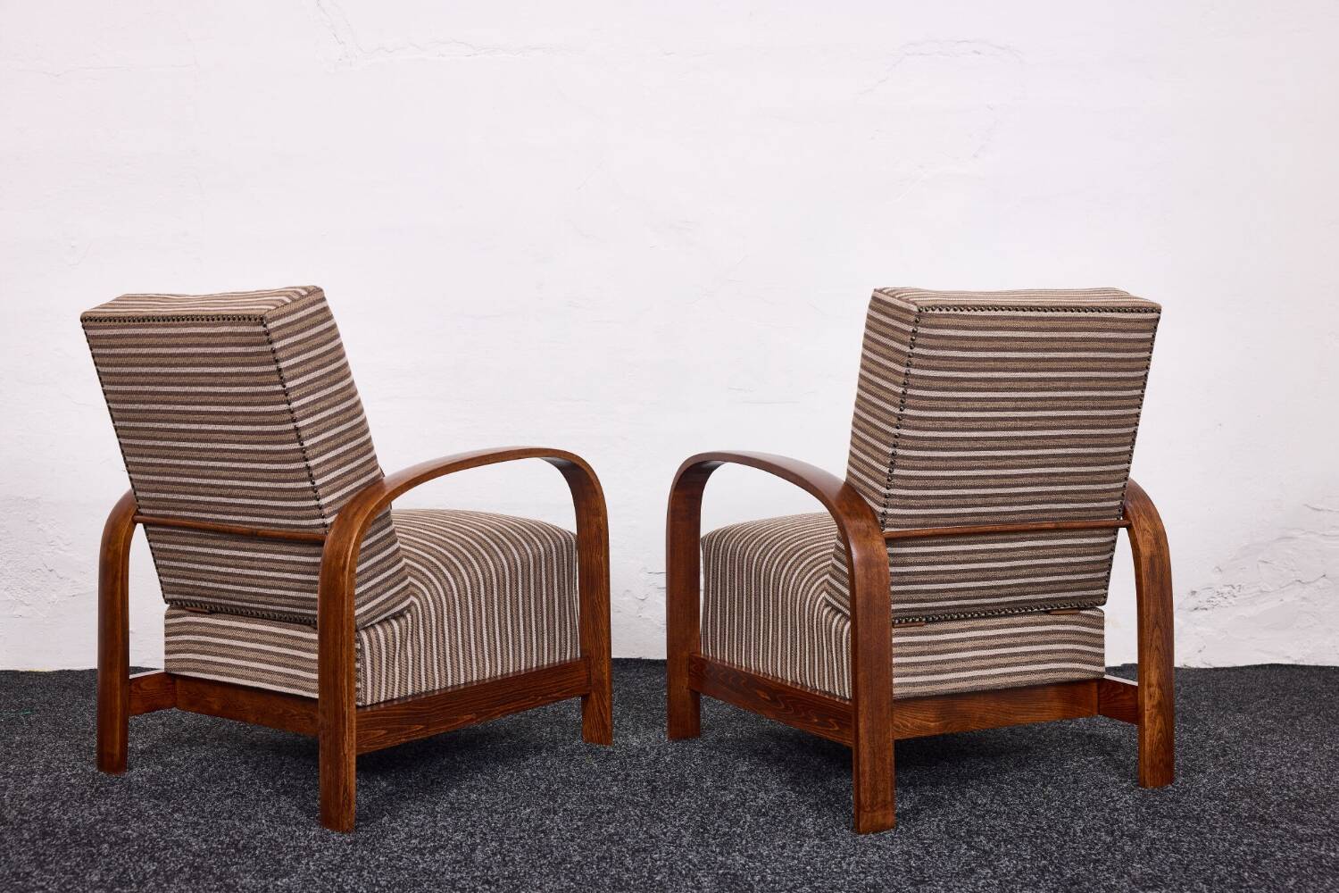Fauteuils Art Déco hongrois, modèle 445, Szék és Faárugyár, Hongrie 1930