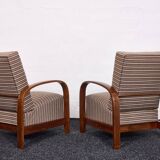 Fauteuils Art Déco hongrois, modèle 445, Szék és Faárugyár, Hongrie 1930