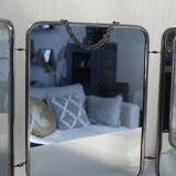 Vintage triptych barber mirror