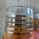 Lot de verres orangeade givrés multicolores