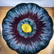 Longwy Tourmaline Platter, France, vintage 1960s, XL