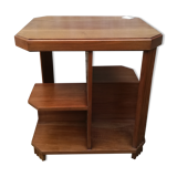 Table gueridon desserte art deco en noyer
