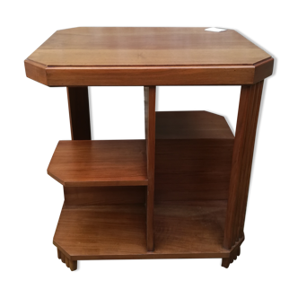 Table gueridon desserte art deco en noyer