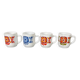 Set of 4 vintage Mobil mugs