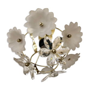 lustre à fleurs verre