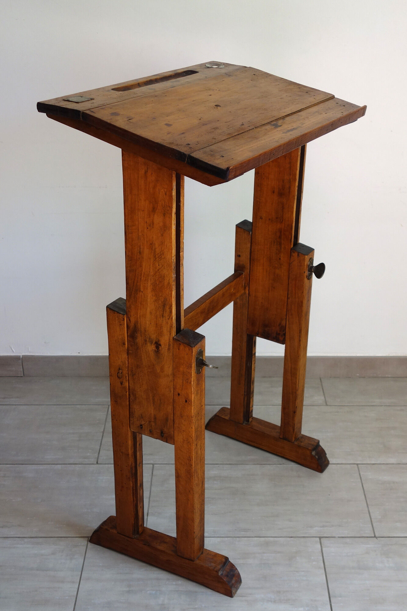Architect's table and stool by Féret, France, 1890