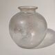 Frosted Glass Ball Vase with Golden Botanical Decoration — Signed Adat — Circa 1950