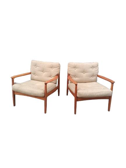 Pair of Scandinavian armchairs by Eugen Schmidt