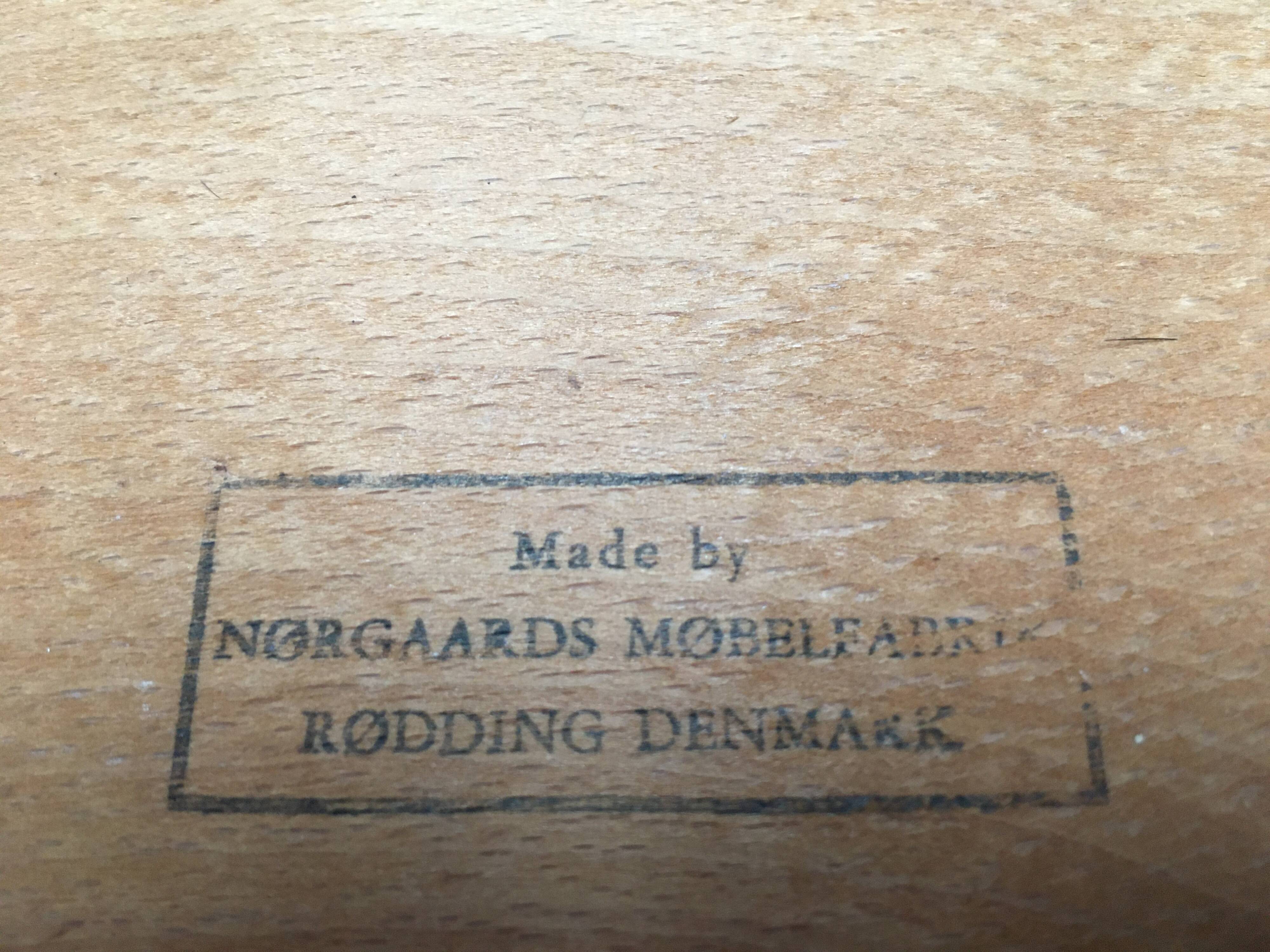 Chaise scandinave  Nørgaard Mobelfabrik Rodding Denmark 1960