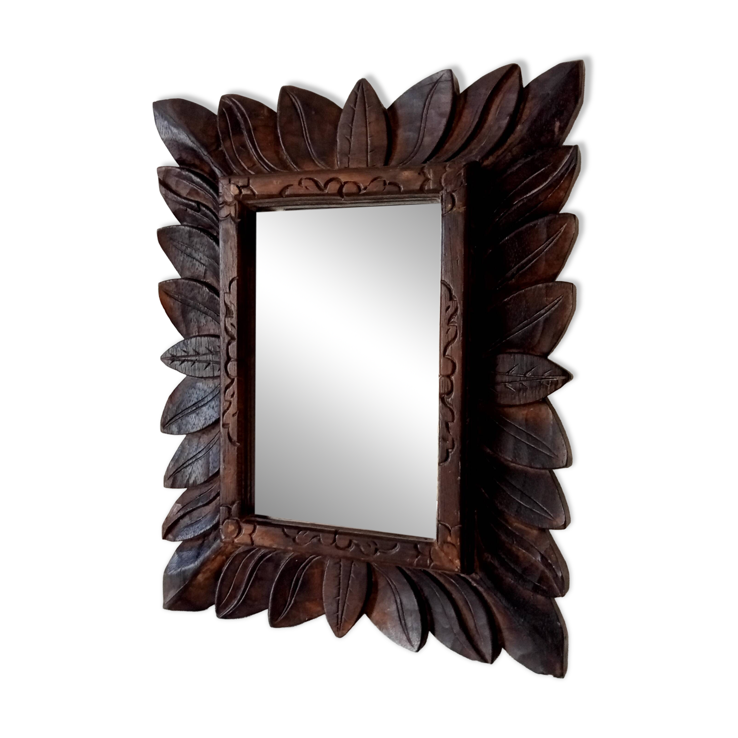 Antique mirror in carved wood