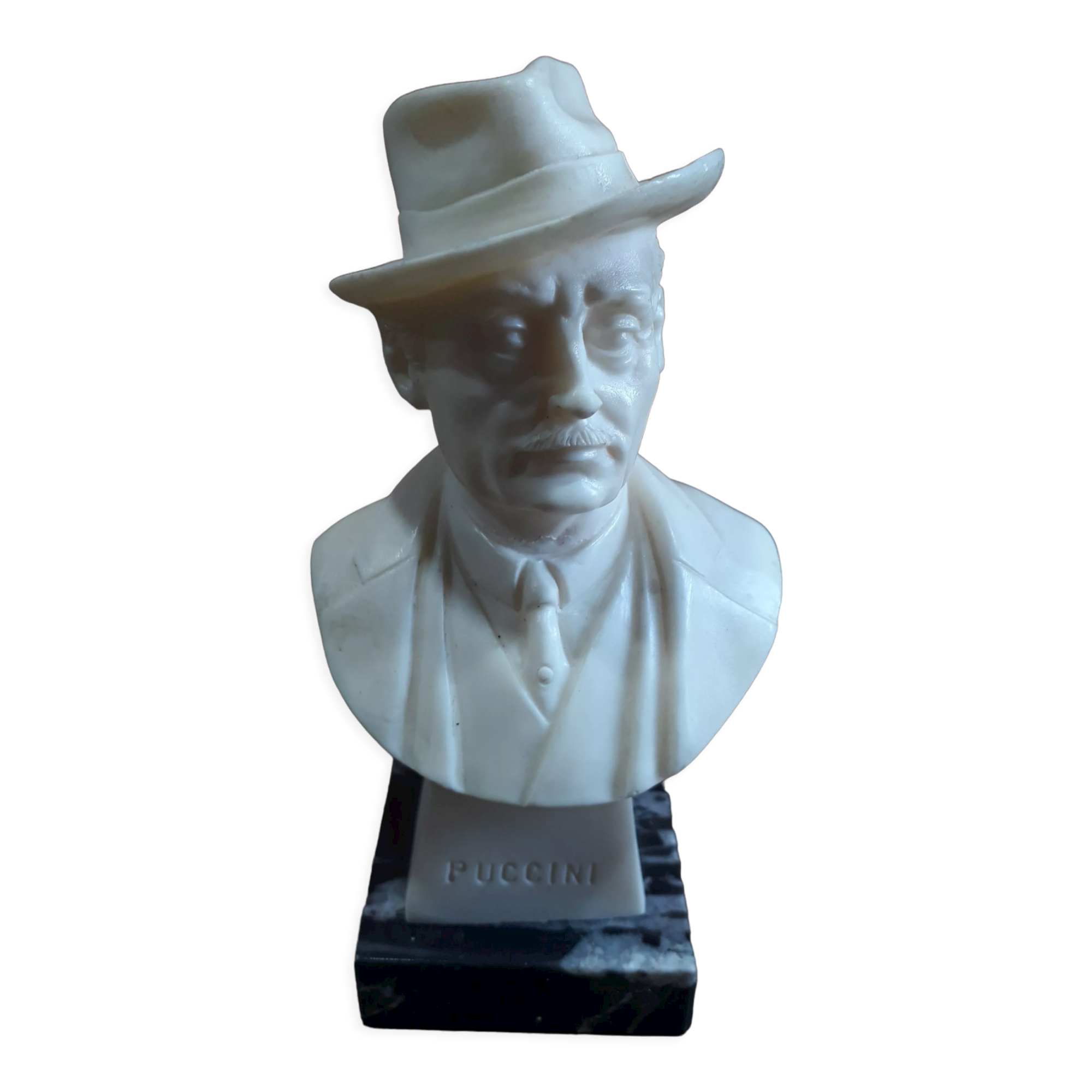 Resin bust by Puccini, marble base