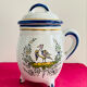 Covered pot from the 19th century by the Art pottery of Angoulême Le Renoleau.