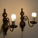 Pair of Antique Brass Wall Lamps – Vintage 1950s Sconces