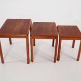 Set of three teak tables, Danish design, 1970s, production: Denmark