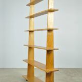 Handcrafted oak bookcase, 1970s
