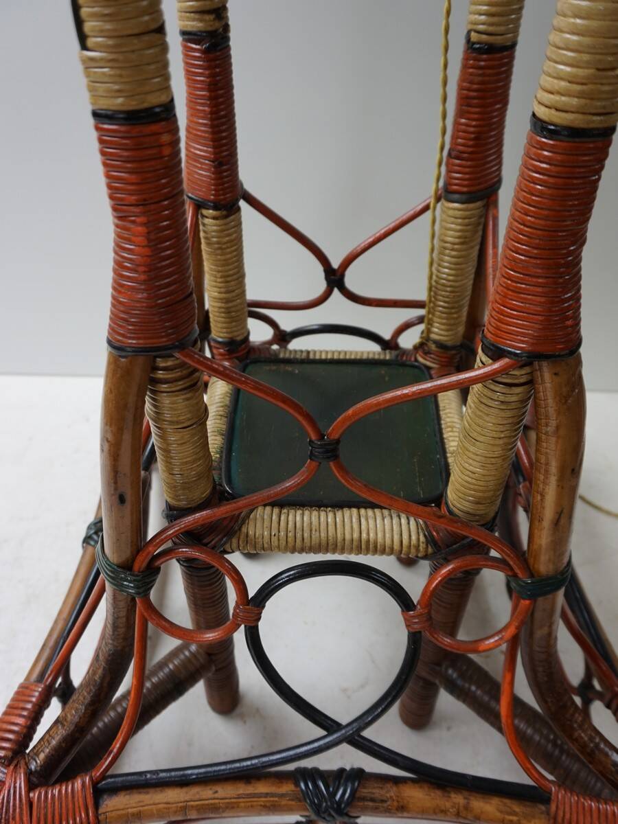 Rattan Wicker Floor lamp, around 1900