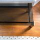 Italian rectangular coffee table in smoked glass vintage 1970
