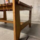 Vintage Pine Coffee Table, Reconstruction Period, Brutalist Design