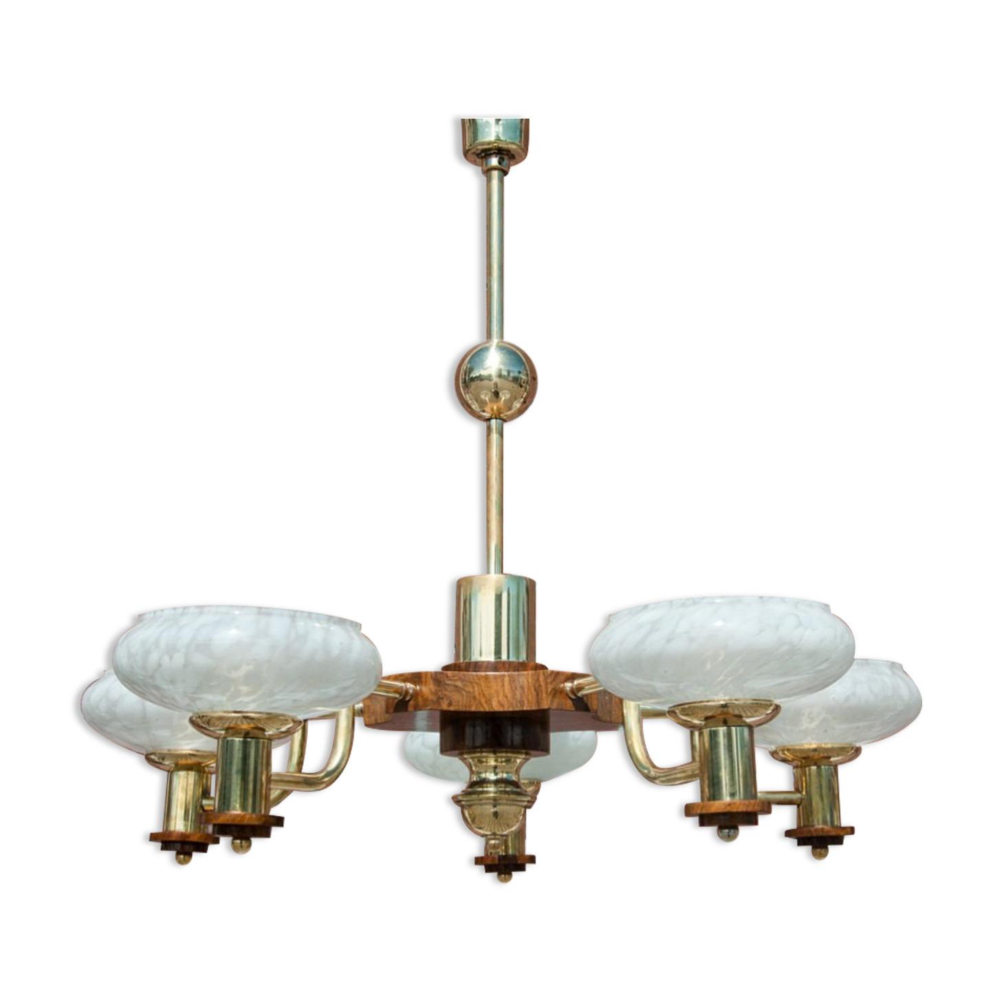 Lustre art déco Pologne années 1950