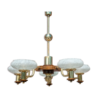 Art Deco chandelier, Poland, 1950s