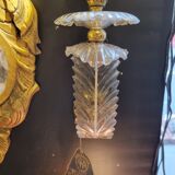 Art deco resin and brass wall lamp