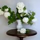 White vase Bareuther Waldsassen 50s
