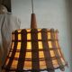 Scandinavian teak pendant light, made in the GDR, 1960s