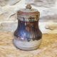 Traditional covered pot in stoneware