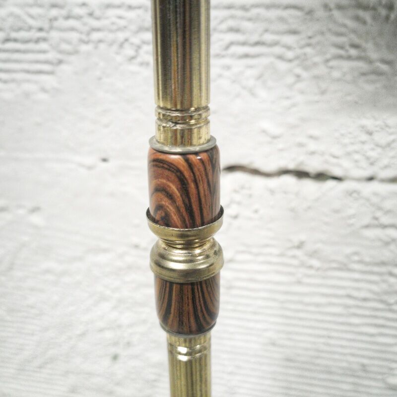 Ashtray on foot metal wood effect