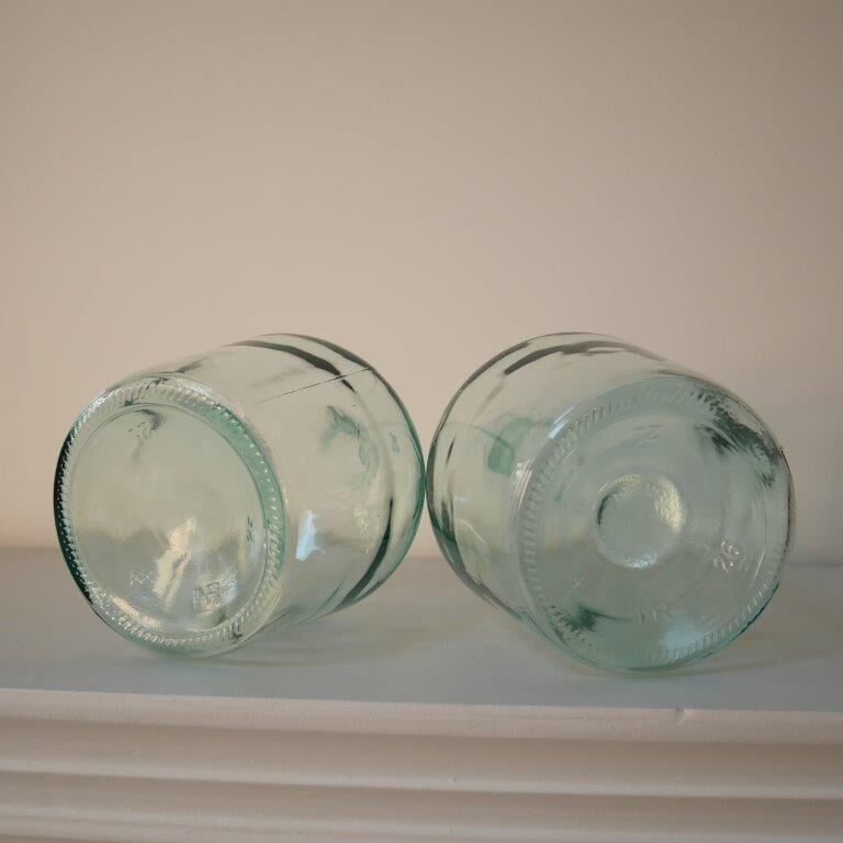 Lot de 2 dame-jeannes vert clair