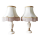 Paire de lampes vintage en albâtre