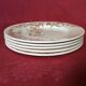Set of 4 plates of old flat earth iron decor of vine leaf