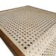Table d’appoint de lit en bois et rotin en bois de teck
