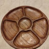 Set of 3 teak plates