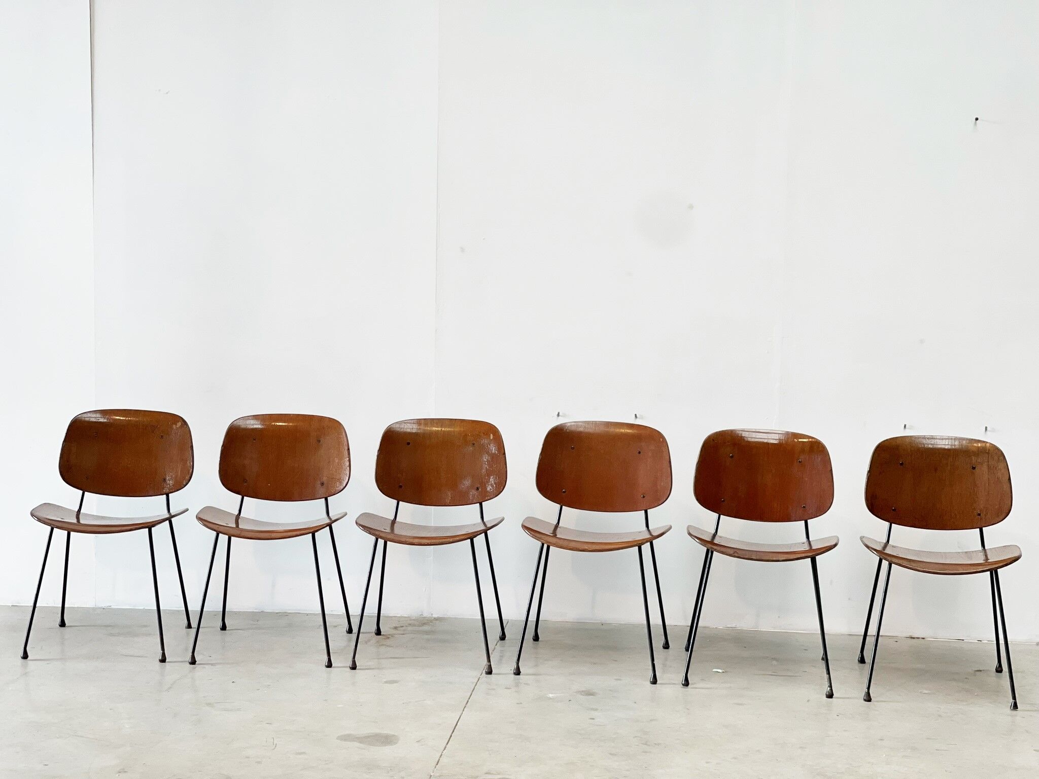 Mid century italian dining chairs 1960s