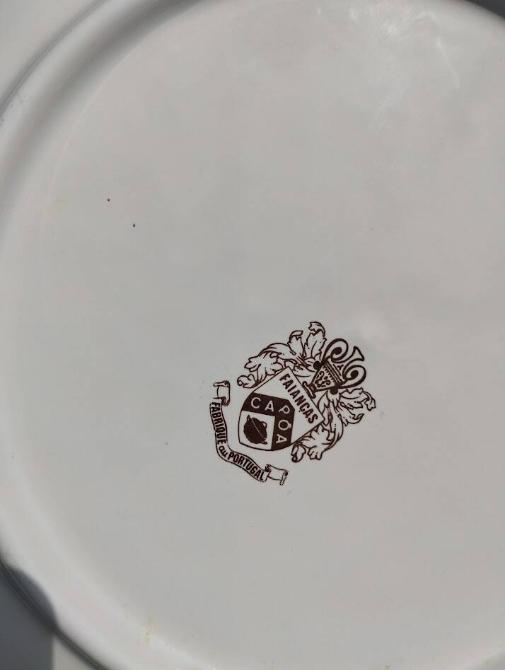 6 deep plates – Capôa earthenware – vintage Portuguese