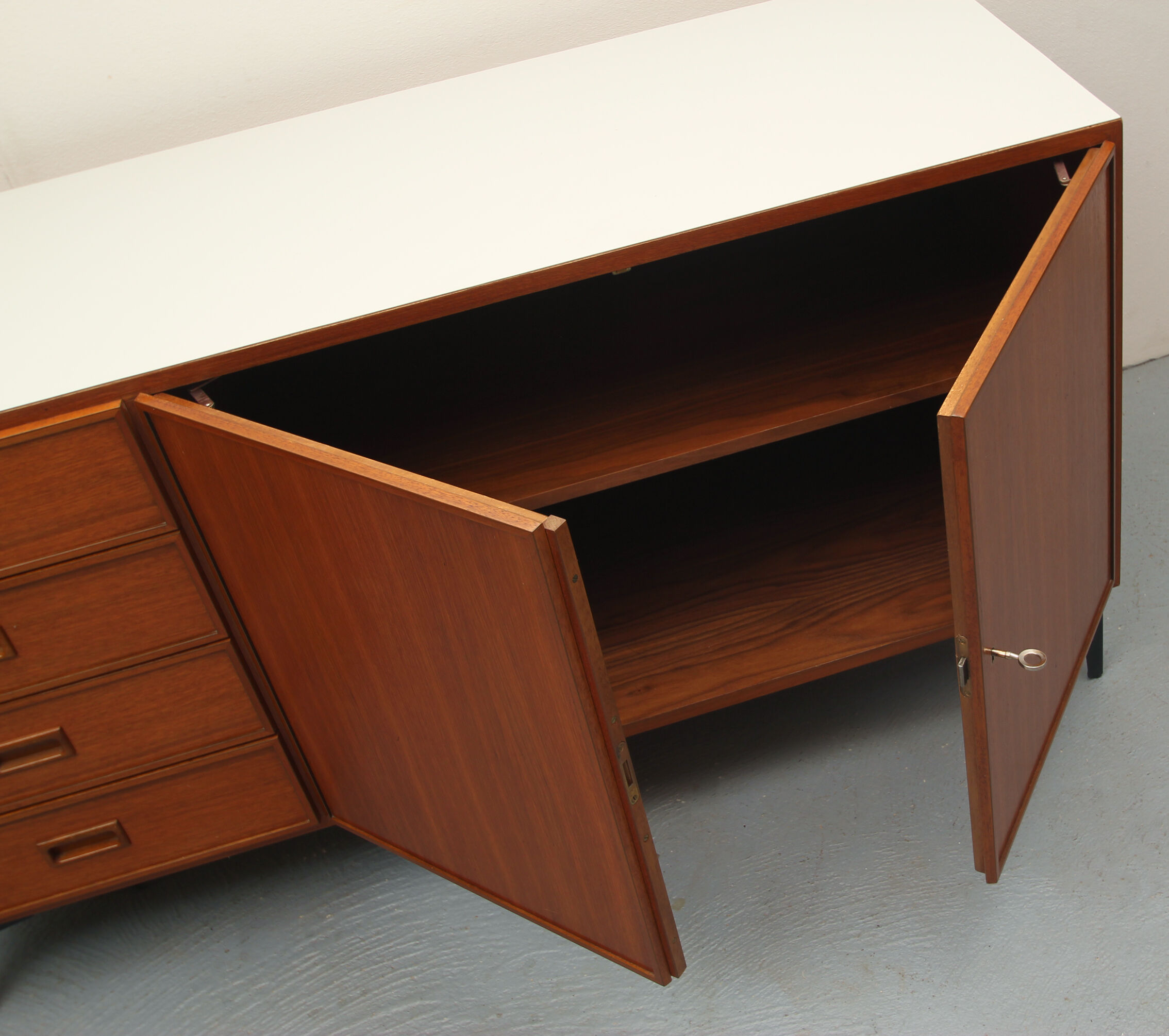 1960s sideboard in teak and formica