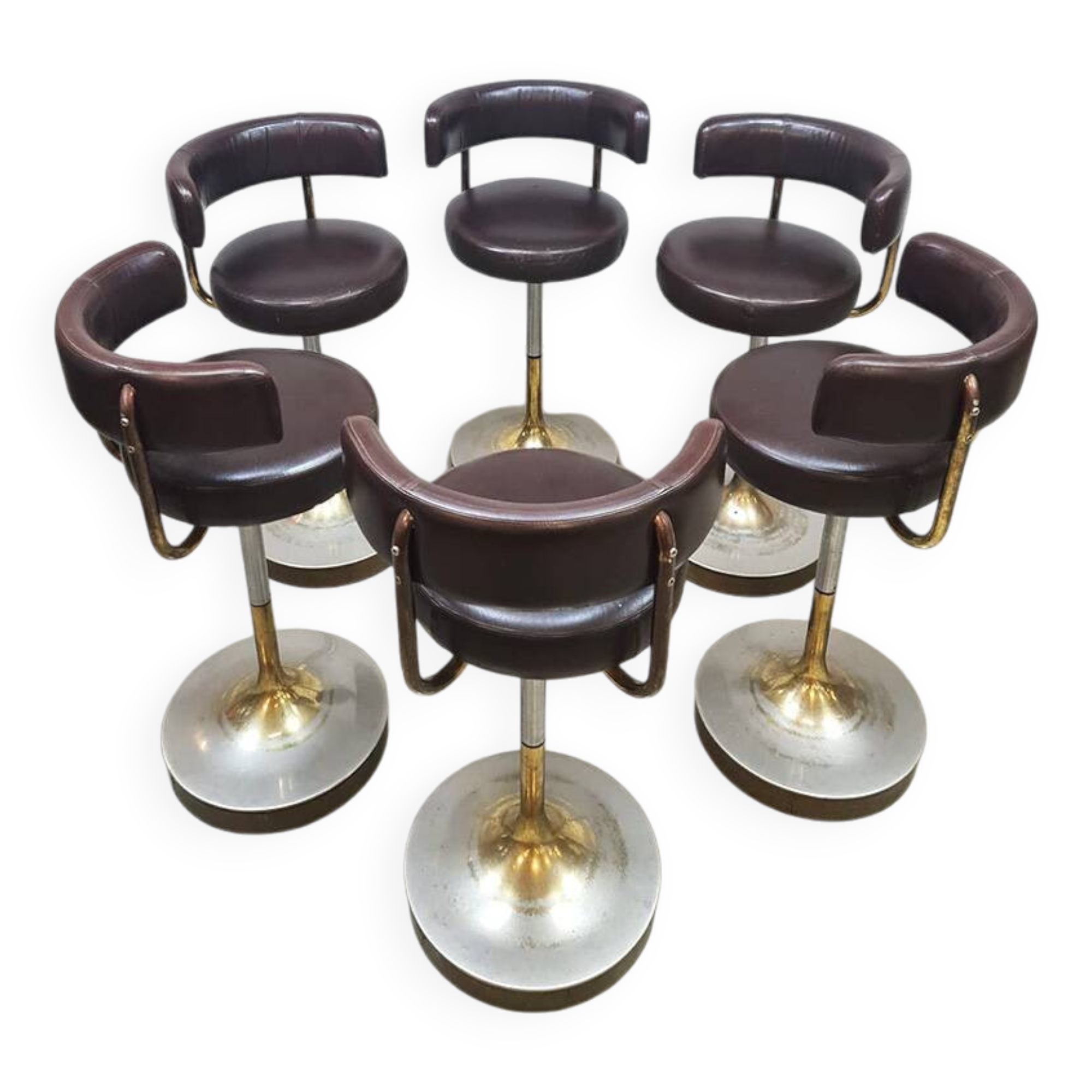 6 tabourets de bar Jupiter vintage par Borje Johanson, Suède