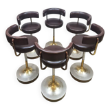 Vintage Swedish design barstools Jupiter Borje Johanson