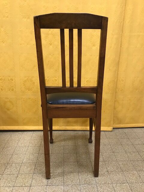 Pair of chairs art deco sitting skai black