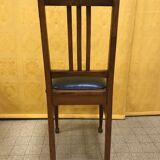 Pair of chairs art deco sitting skai black
