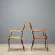 Metal and synthetic rope chairs