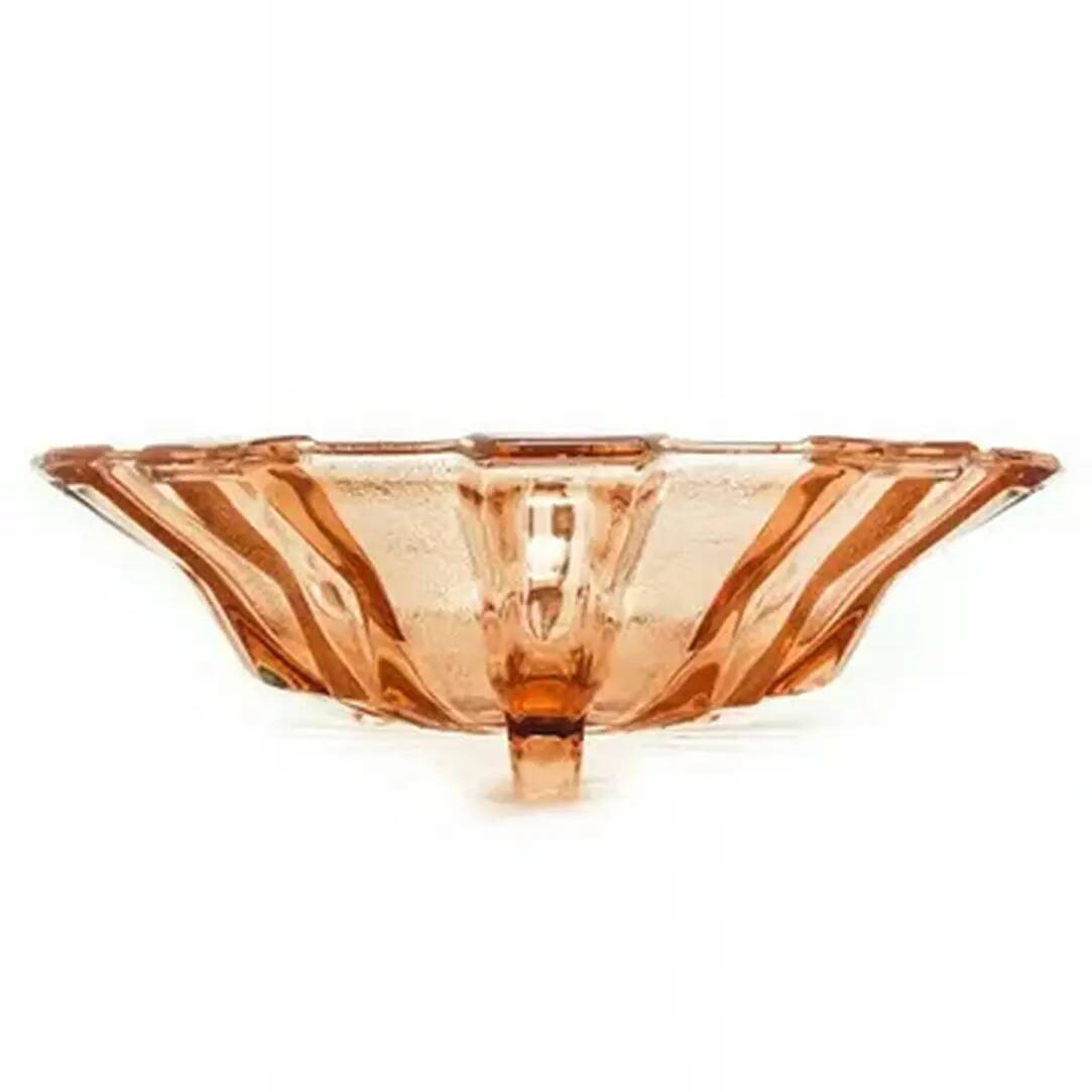 Art Deco fruit bowl, glass, Val Saint Lambert, Belgium, 1950s